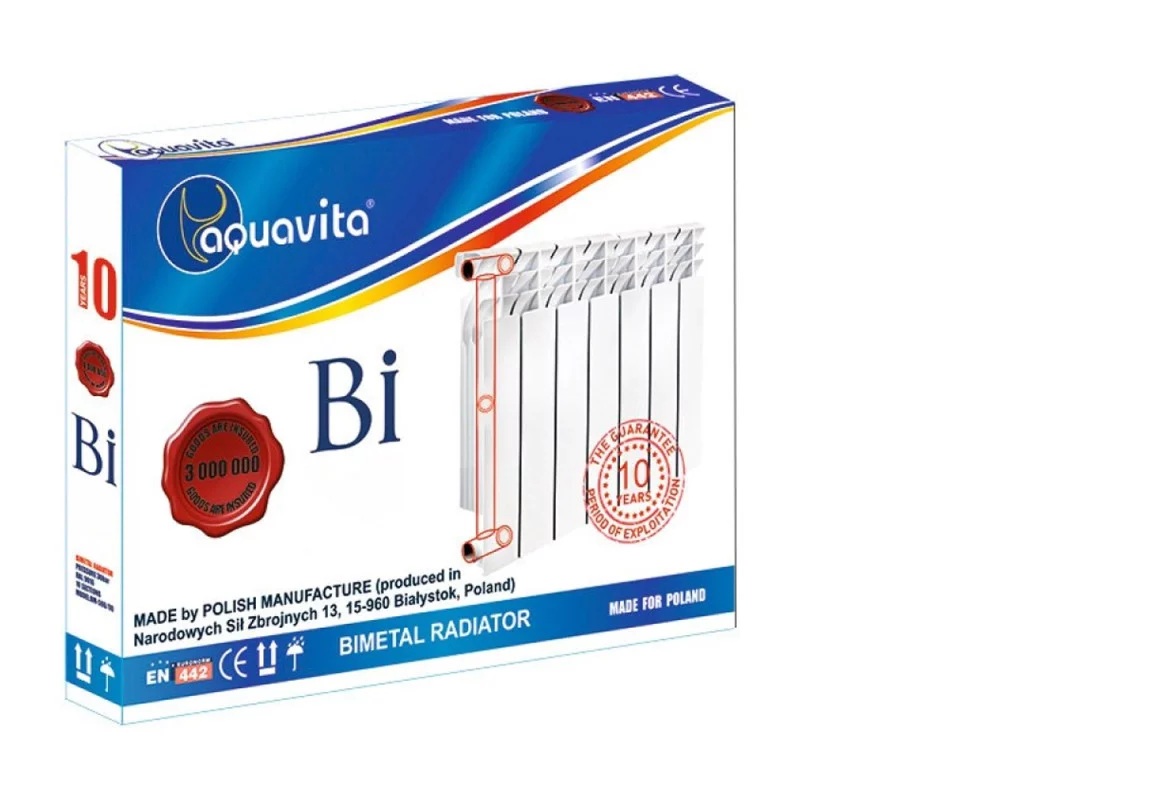 Радіатор опалення біметалічний AQUAVITA 500/100 Х7